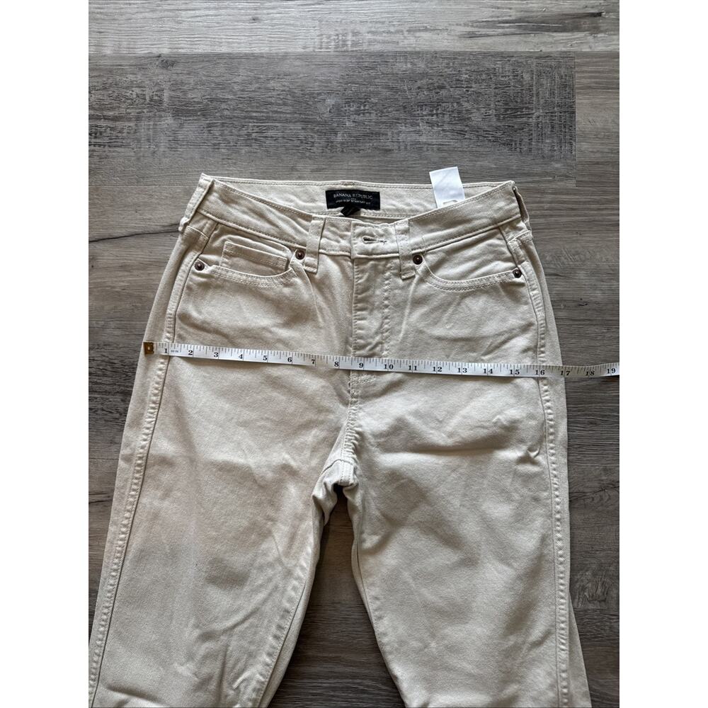 Banana Republic Factory Women 24/00 TALL Beige High Rise Straight Chino - Picture 5 of 9